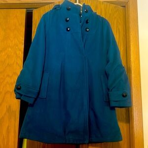 Brand new teal Maria stylist coat, size S